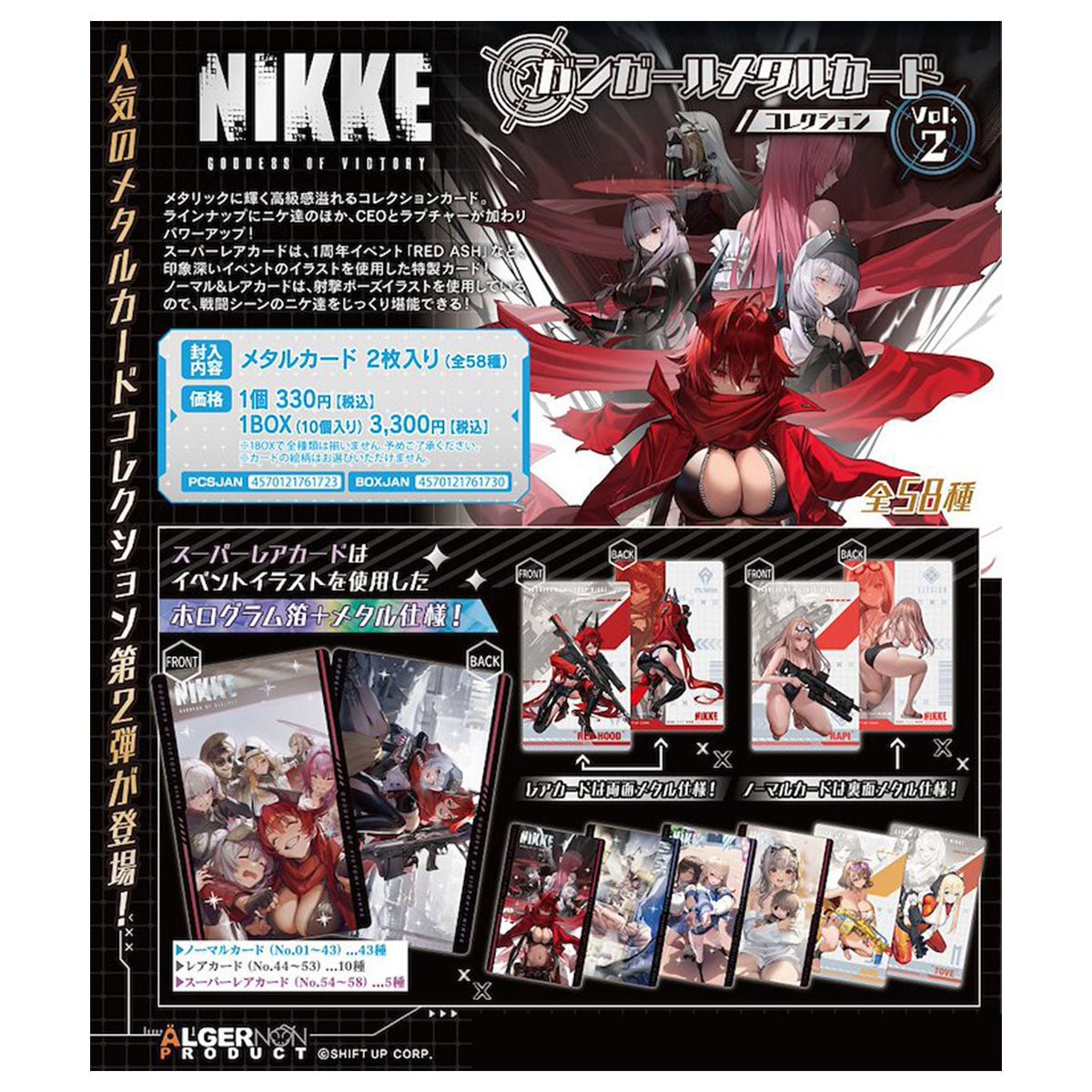 勝利女神：妮姬 美少女持槍金屬咭V2 盲抽1張 日版 - Microworks ACG