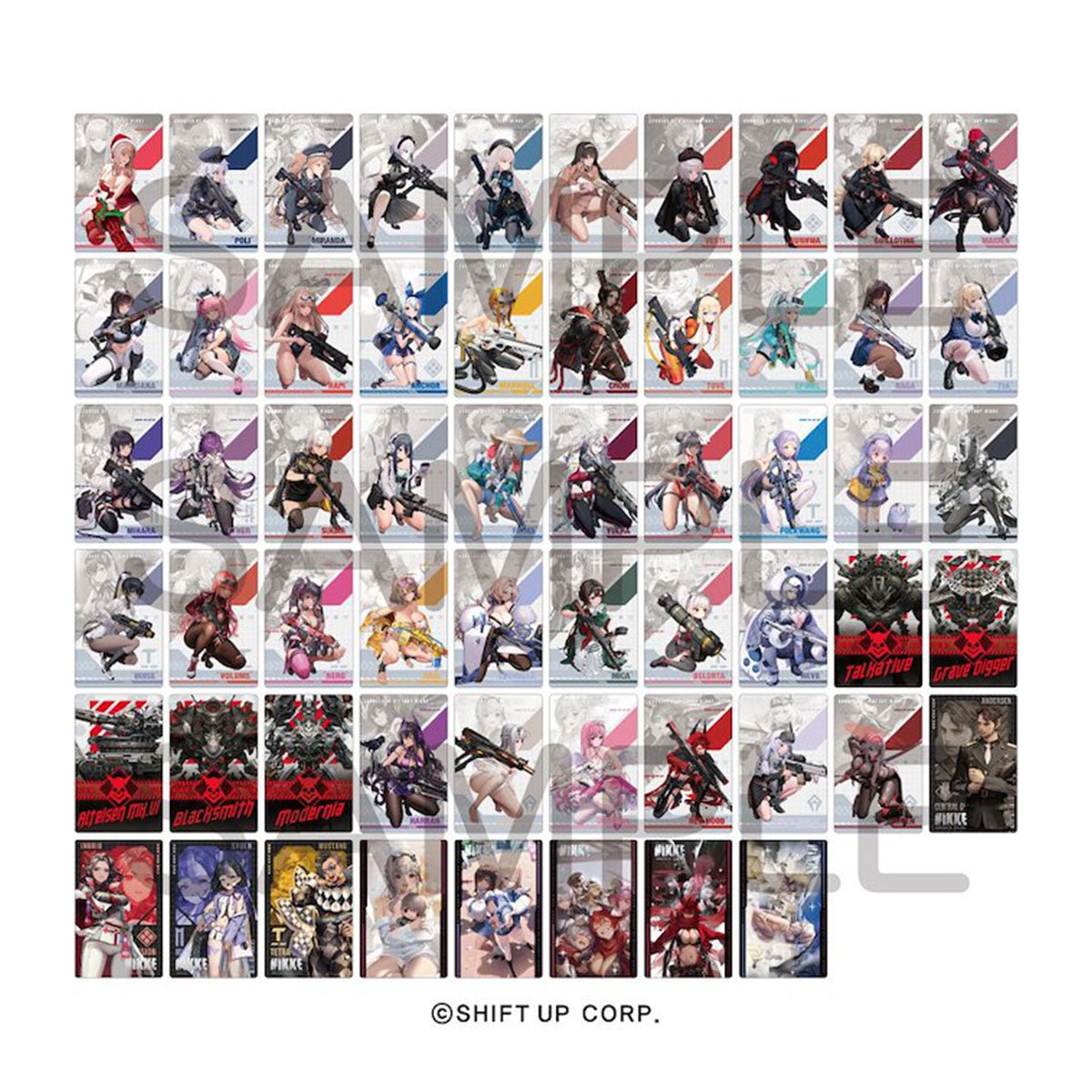 勝利女神：妮姬 美少女持槍金屬咭V2 盲抽1張 日版 - Microworks ACG