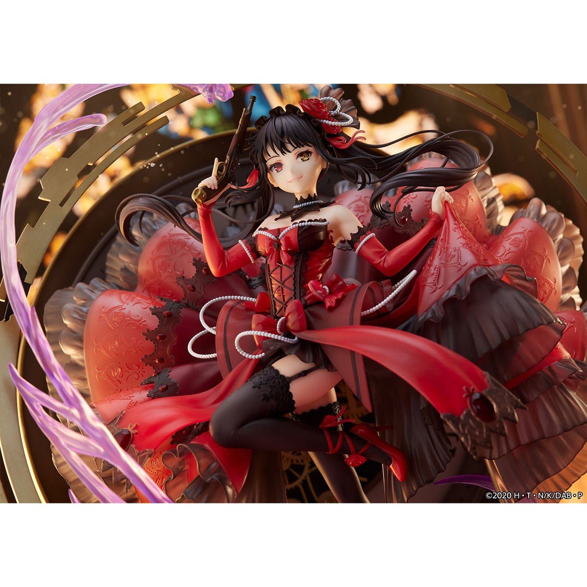 SHIBUYA SCRAMBLE FIGURE《約會大作戰》時崎狂三 (Pigeon Blood Ruby Dress Ver.) 1/7 比例人像 - Microworks ACG