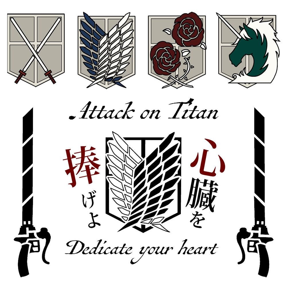 進擊的巨人 紋身貼紙 A款 綜合 - Microworks ACG