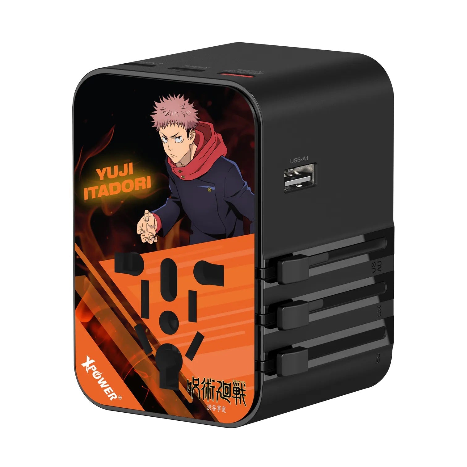 XPower《咒術迴戰》TA45B 6輸出 45W PD/PPS GaN旅行充電器 虎杖悠仁 - Microworks ACG