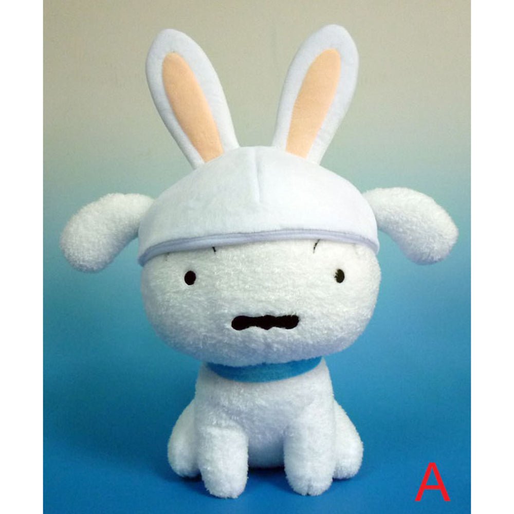蠟筆小新 12吋 小白戴兔帽 白帽 - Microworks ACG