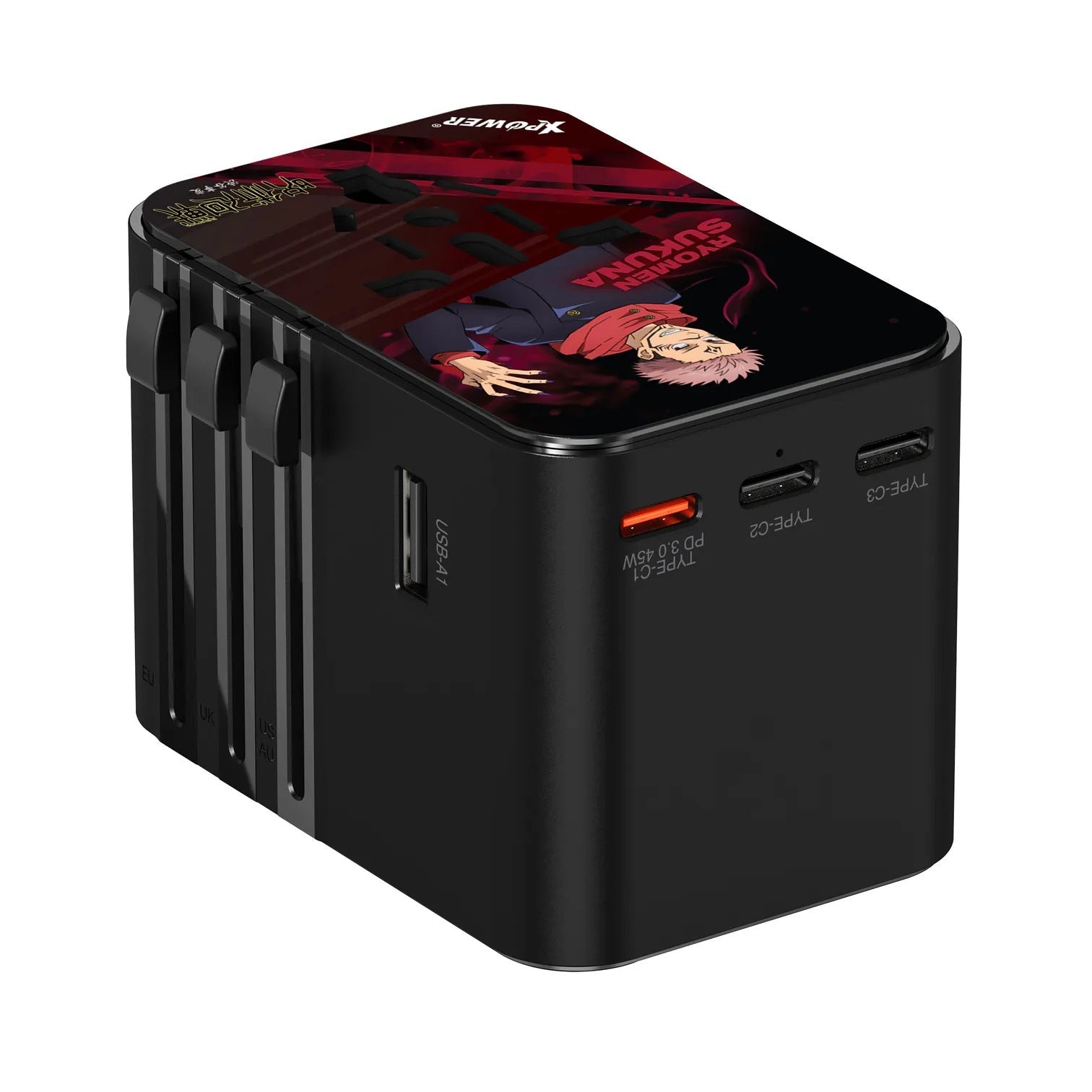 XPower《咒術迴戰》TA45B 6輸出 45W PD/PPS GaN旅行充電器 宿儺 - Microworks ACG