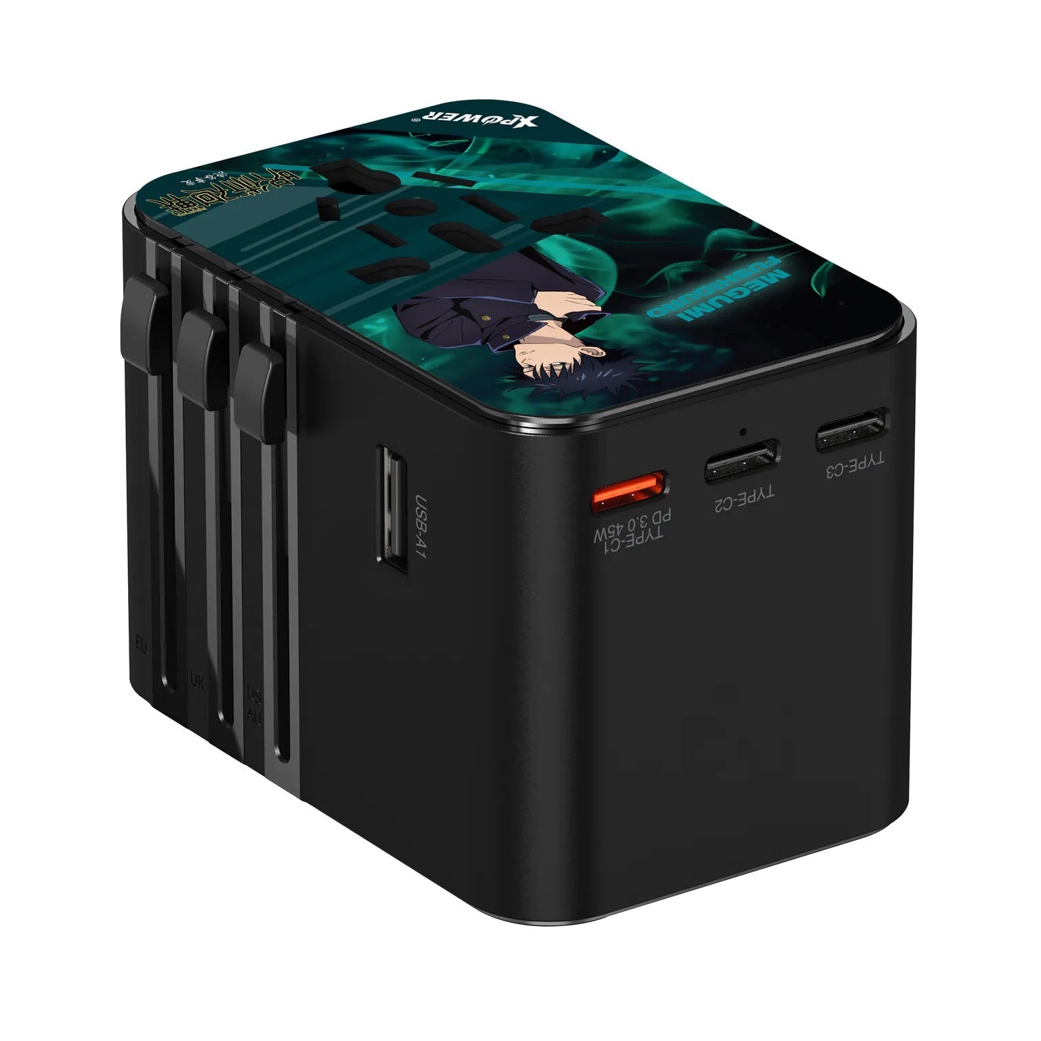 XPower《咒術迴戰》TA45B 6輸出 45W PD/PPS GaN旅行充電器 伏黑惠 - Microworks ACG
