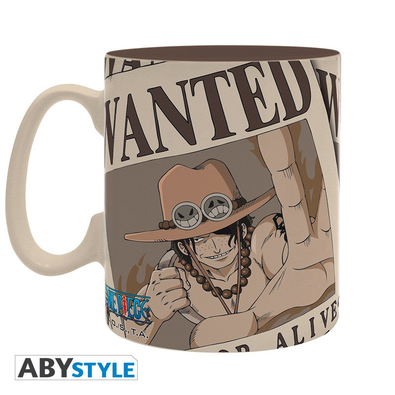 ONE PIECE 海賊王 馬克杯 460ml 艾斯wanted
