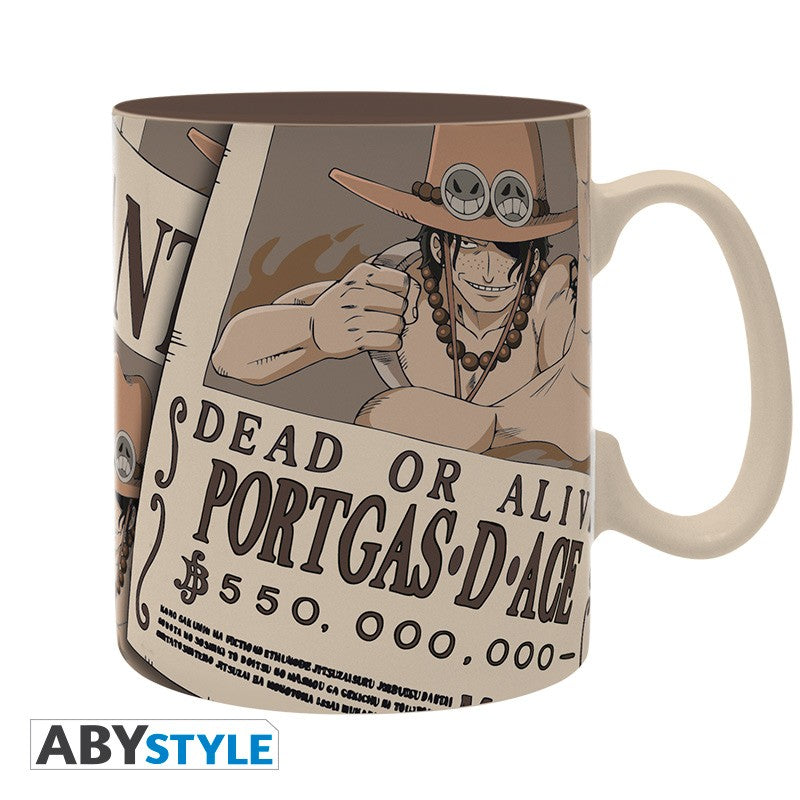 ONE PIECE 海賊王 馬克杯 460ml 艾斯wanted