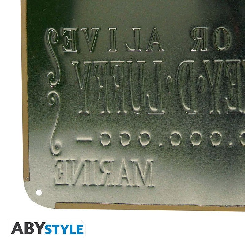 ONE PIECE 海賊王 壓花金屬掛畫 28x38cm 路飛懸賞 - Microworks ACG