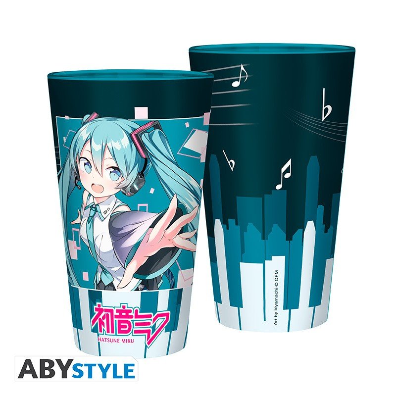 初音未來 大玻璃杯 400ml Musical City see