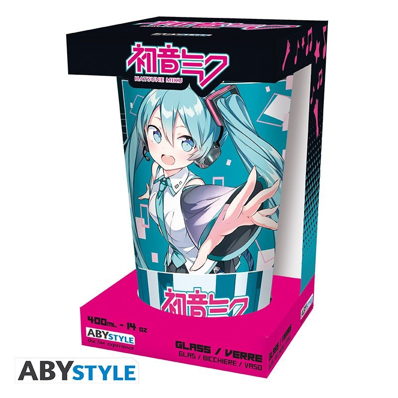 初音未來 大玻璃杯 400ml Musical City see