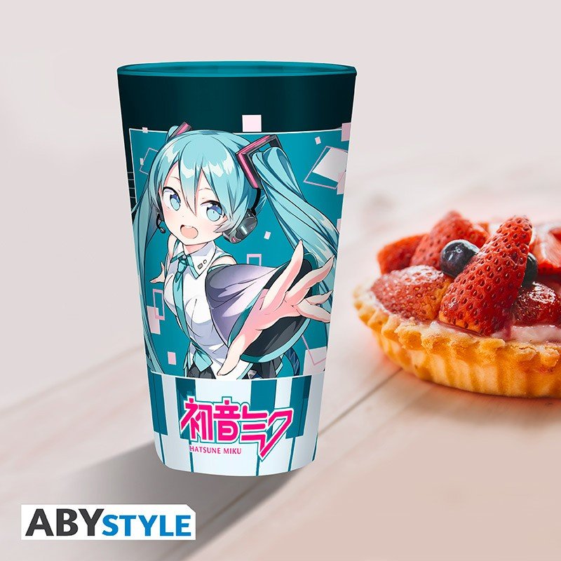 初音未來 大玻璃杯 400ml Musical City see