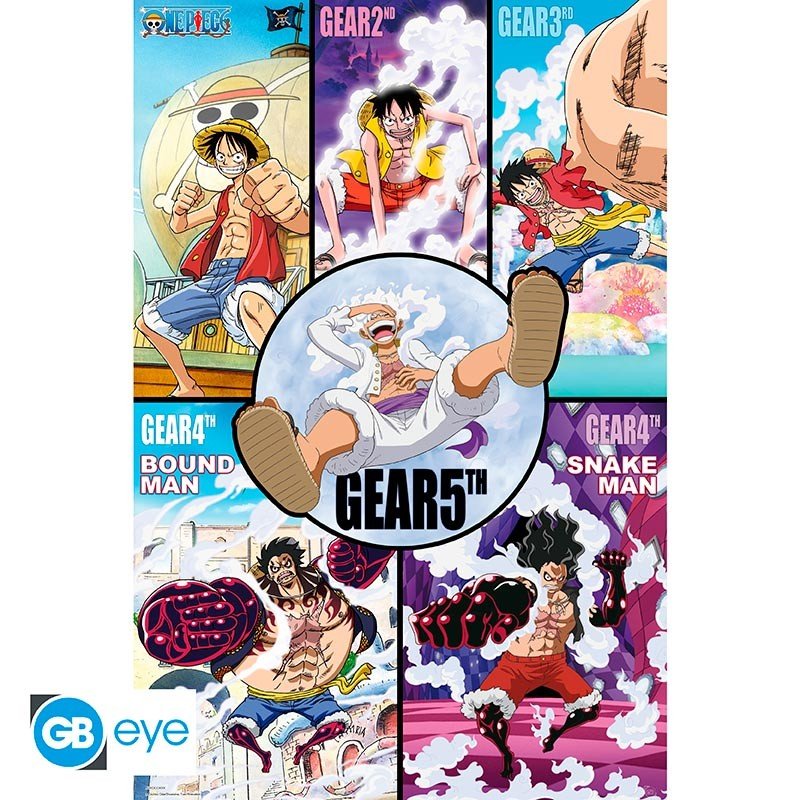 ONE PIECE 海賊王 海報 (91.5 x 61cm) 路飛 Gears history - Microworks ACG