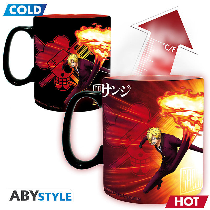 ONE PIECE 海賊王 熱力變色馬克杯 460ml 卓洛+山治