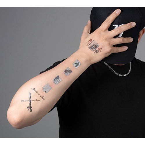 進擊的巨人 紋身貼紙 A款 綜合 - Microworks ACG