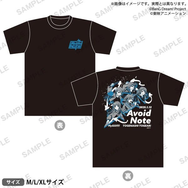 Bushiroad Creative MyGO!!!!! x togenashitogeari Avoid Note T-Shirt - Microworks ACG