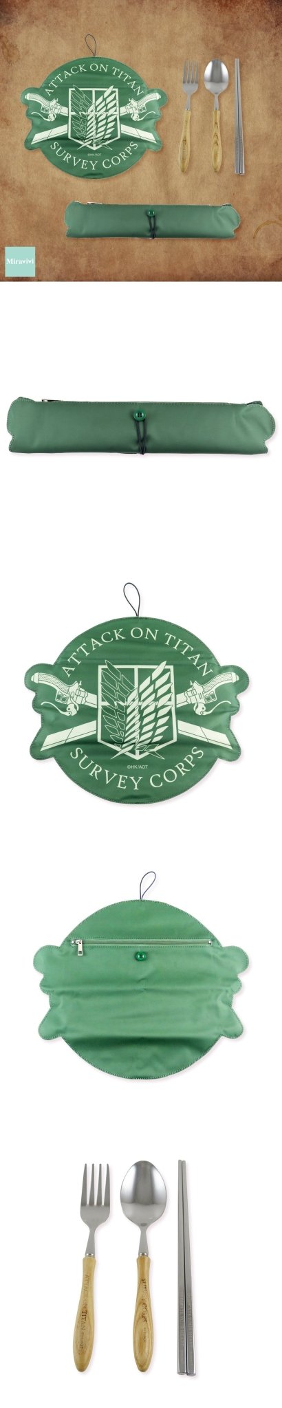 進擊的巨人 餐具餐墊收納組 A款 調查兵團 - Microworks ACG