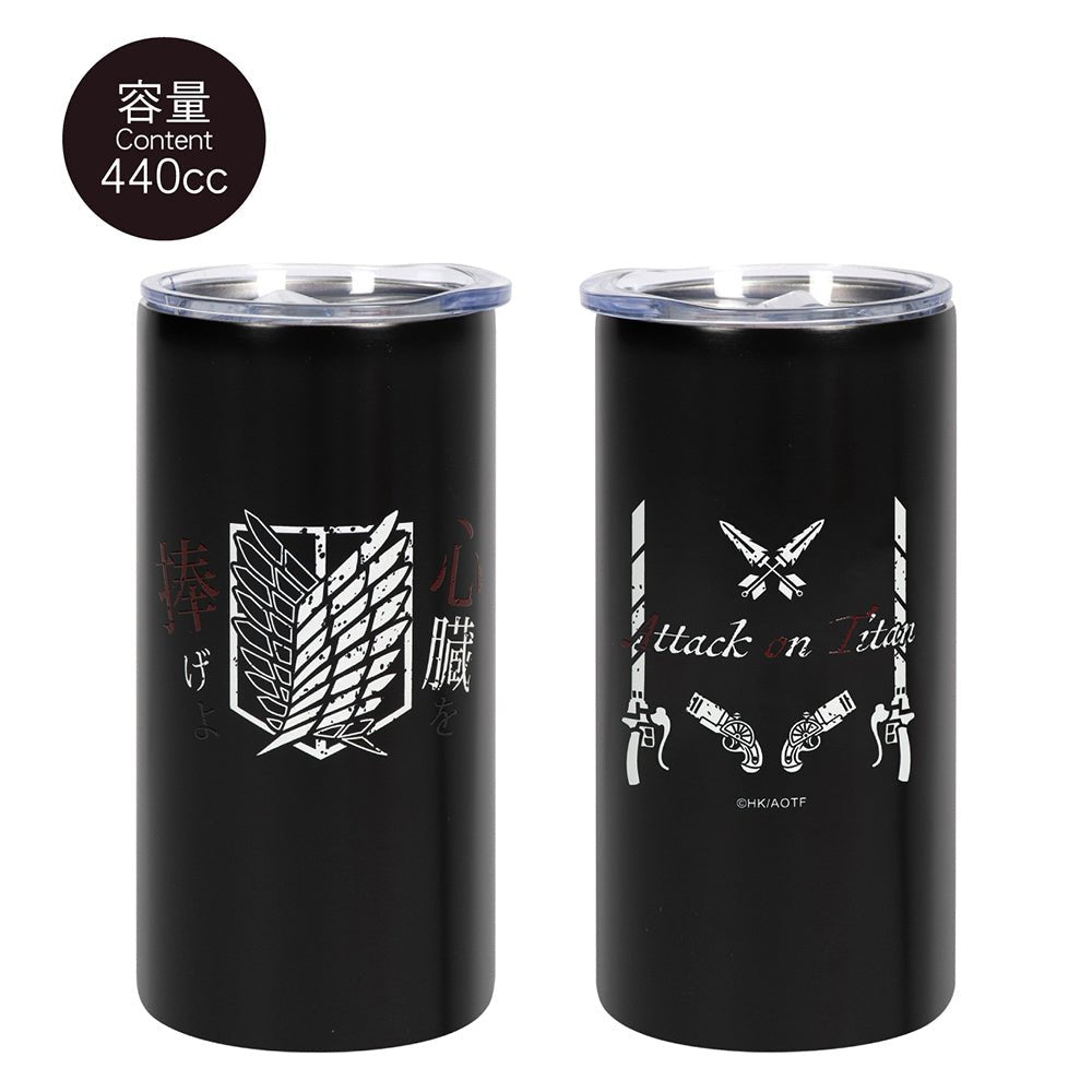 進擊的巨人 長型不鏽鋼杯 A款 調查兵團 - Microworks ACG