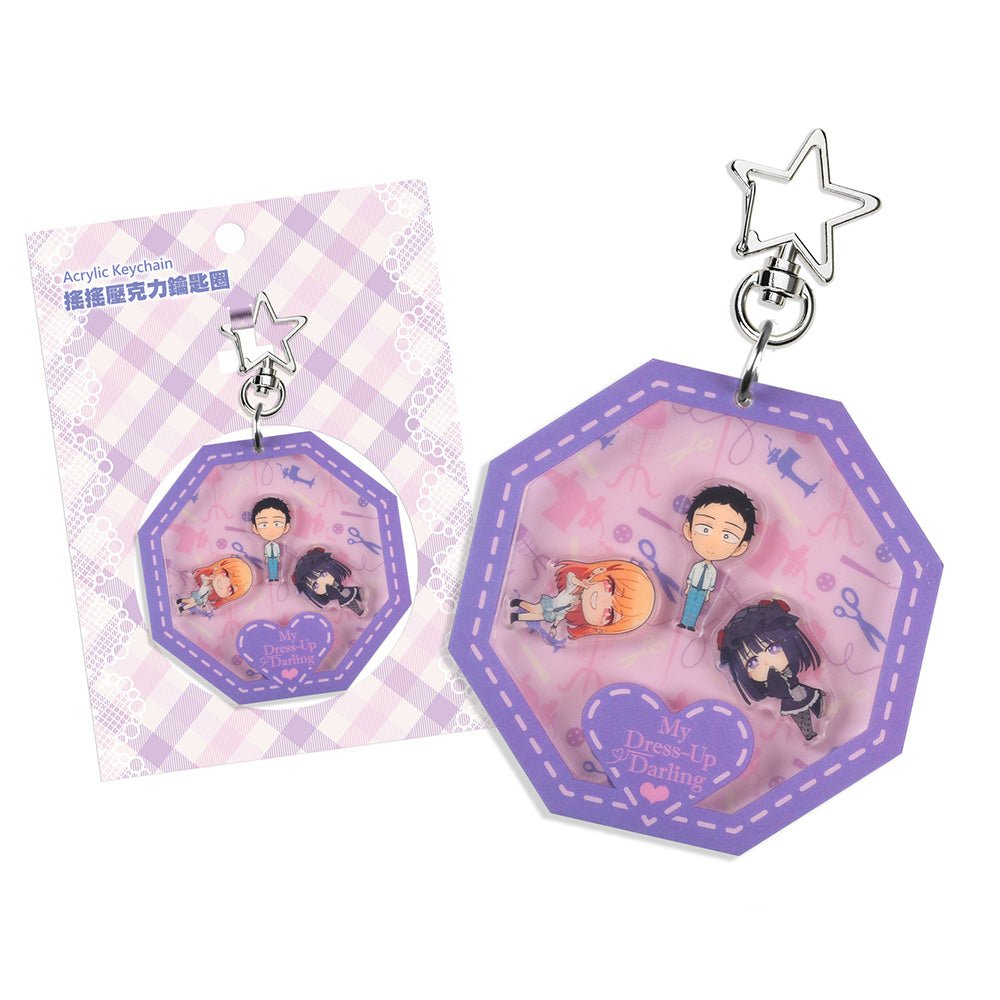 戀上換裝娃娃 鎖匙扣(搖搖壓克力) A款 綜合 - Microworks ACG