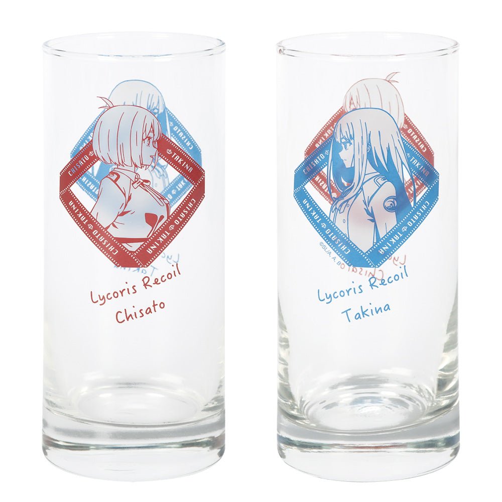 莉可麗絲 長型玻璃水杯 460ml A款 千+瀧 - Microworks ACG