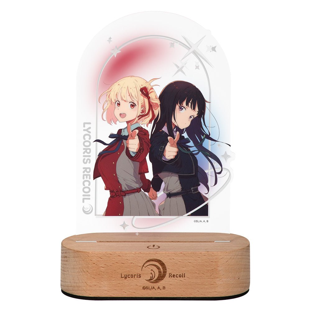 莉可麗絲 壓克力燈座 A款 千束+瀧奈 - Microworks ACG
