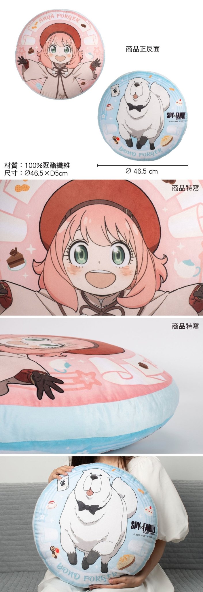 SPY×FAMILY 間諜家家酒 造型枕 D款 安+彭 - Microworks ACG