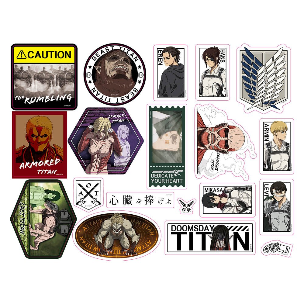 進擊的巨人 行李箱貼組 A款 綜合 - Microworks ACG