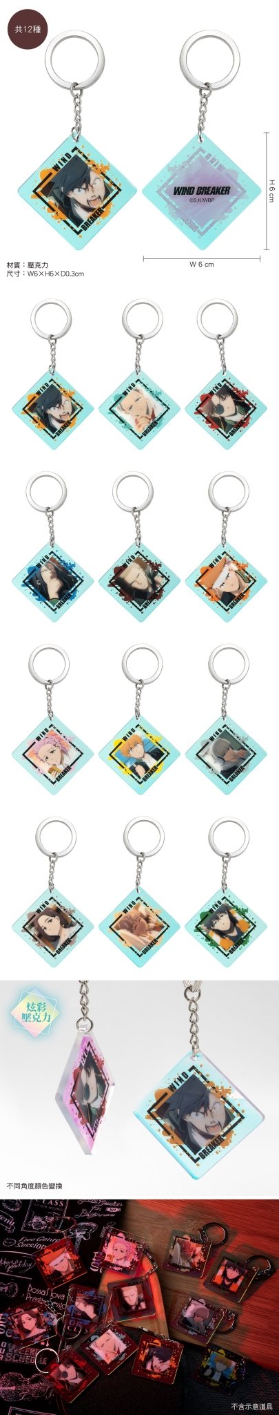 防風少年 壓克力鎖匙扣 綜合 [盲抽] - Microworks ACG