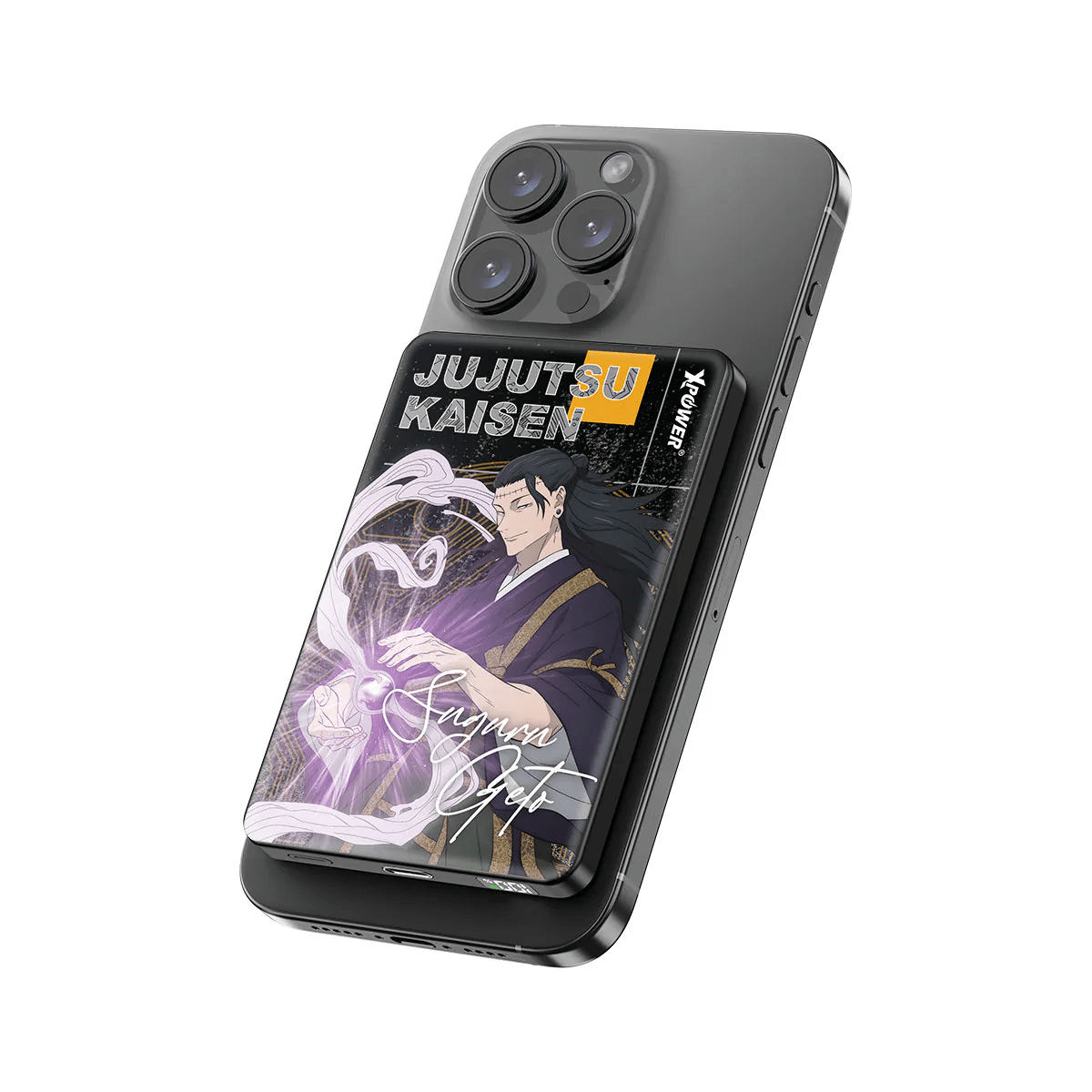 XPower《咒術迴戰》MagSafe 3合1 10000mAh超薄數顯無線充電器 - Microworks ACG