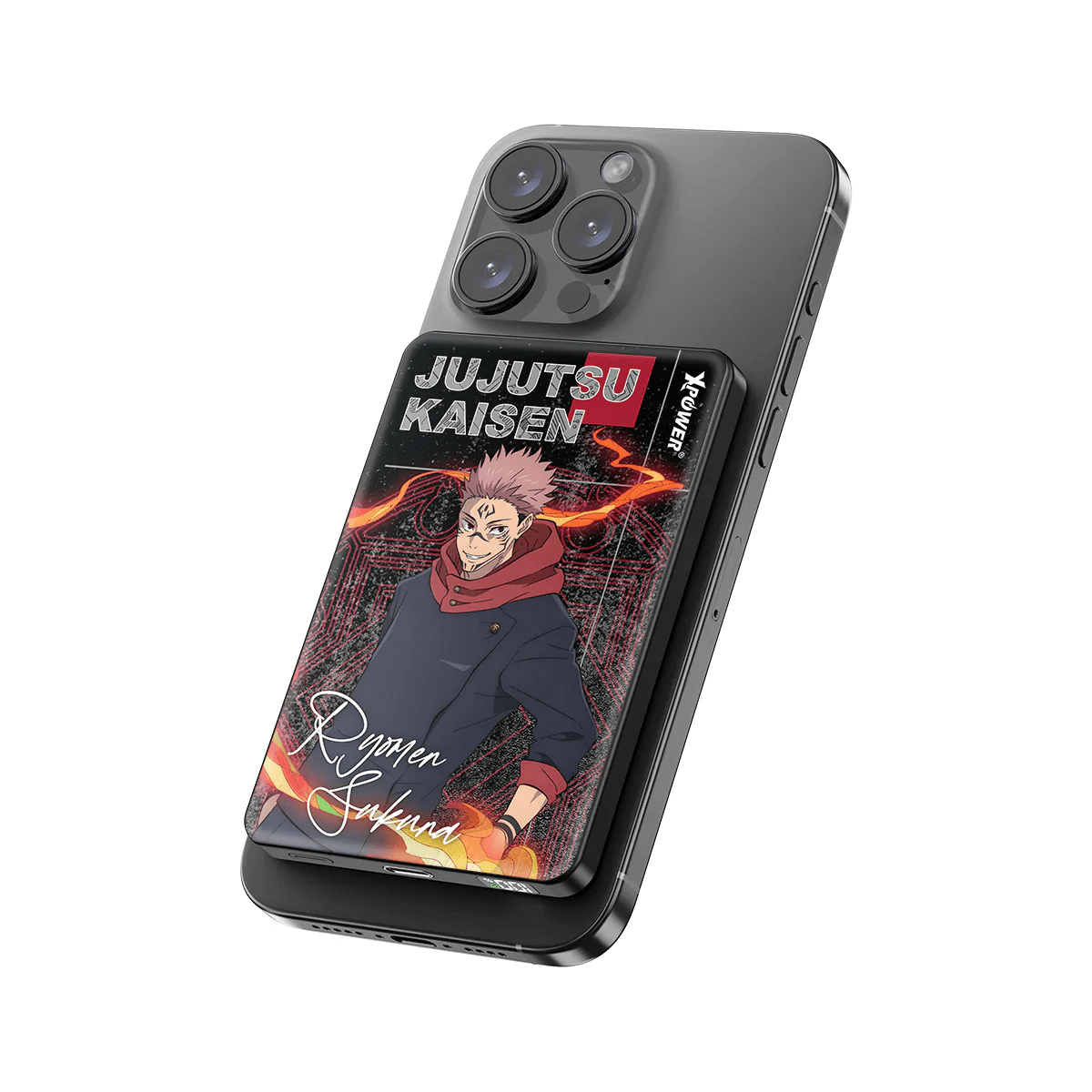 XPower《咒術迴戰》MagSafe 3合1 10000mAh超薄數顯無線充電器 - Microworks ACG