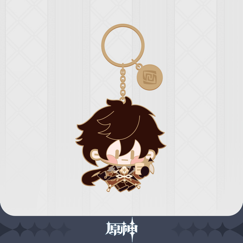 原神 金屬匙扣 Q版 鍾離 - Microworks ACG