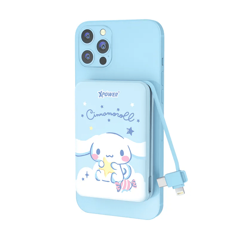 XPower x Sanrio Cinnamoroll M10C 3合1磁吸無線快充+PD 3.0外置充電器 - Microworks ACG