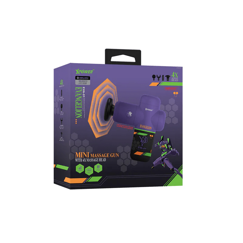 XPower《EVA新世紀福音戰士》EVA初號機 迷你肌肉按摩槍 (MG3) - Microworks ACG