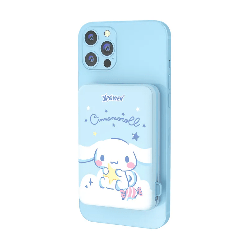 XPower x Sanrio Cinnamoroll M10C 3合1磁吸無線快充+PD 3.0外置充電器 - Microworks ACG