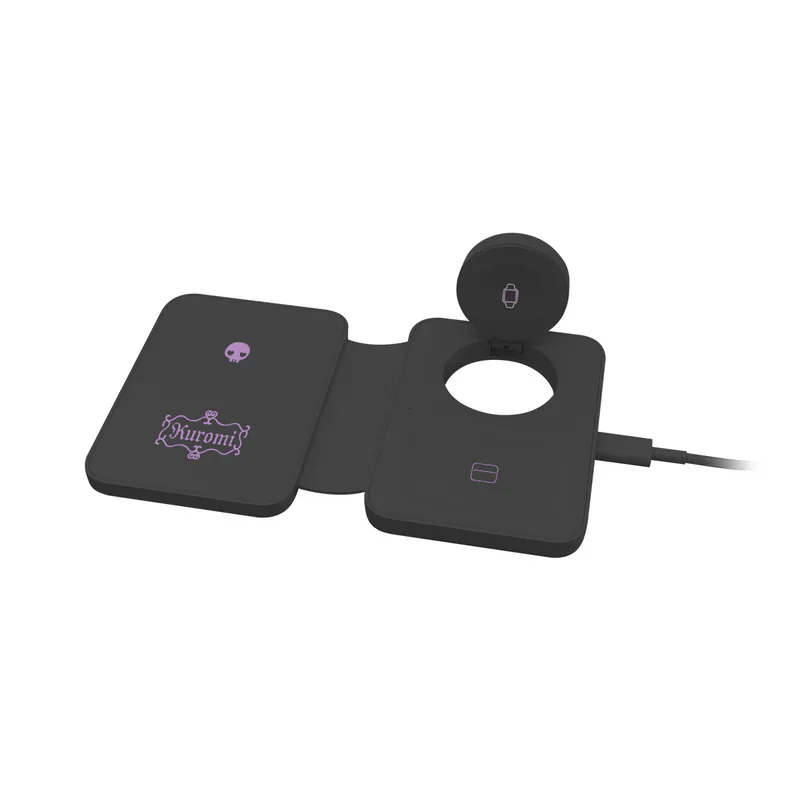 XPower x Sanrio Kuromi WLM9 3合1多功能咭片型無線充電器 - Microworks ACG