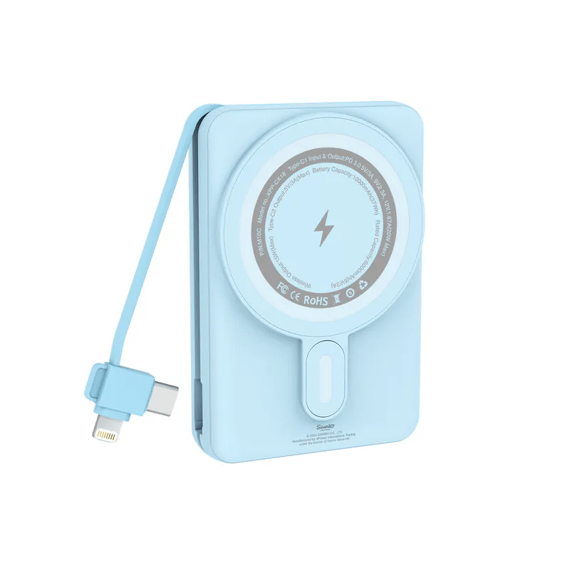 XPower x Sanrio Cinnamoroll M10C 3合1磁吸無線快充+PD 3.0外置充電器 - Microworks ACG