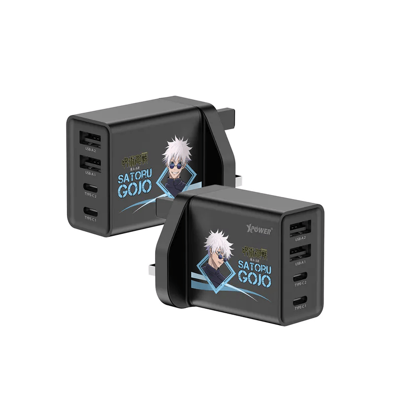 XPower《咒術迴戰》30W 4輸出迷你PD快充充電器 - Microworks ACG