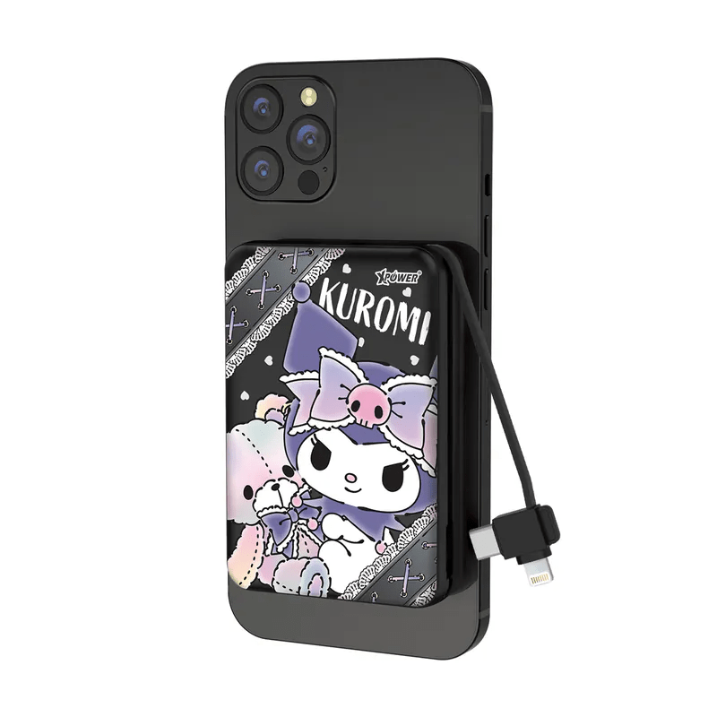 XPower x Sanrio Kuromi M10C 3合1磁吸無線快充+PD 3.0外置充電器 - Microworks ACG