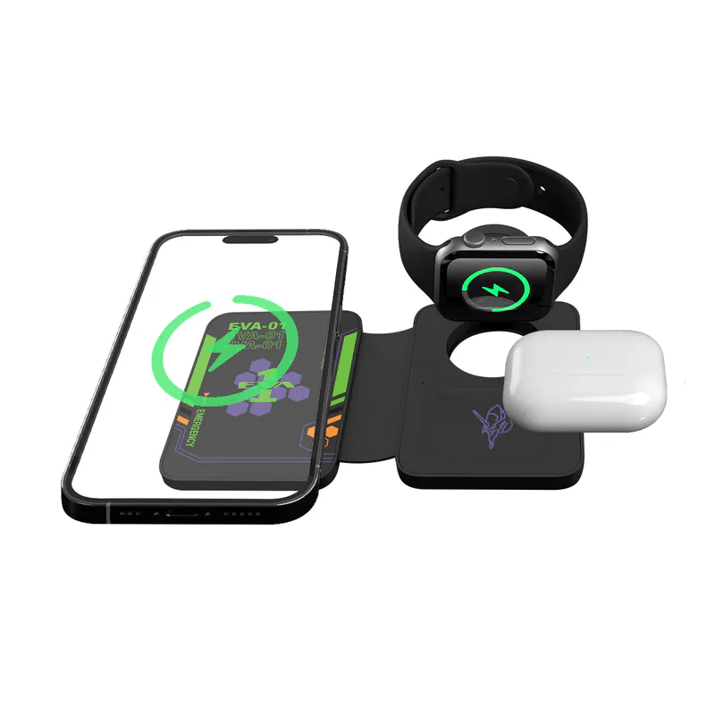 XPower《EVA新世紀福音戰士》EVA初號機 MagSafe 3合1 超薄便攜無線充電板 (WLM9) - Microworks ACG