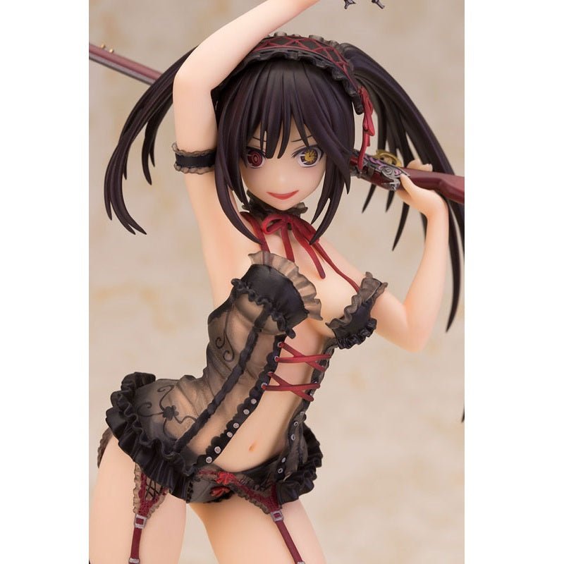 Alphamax《約會大作戰》1/7時崎狂三(女性內衣Ver.Black color)(特典版)(再販) - Microworks ACG