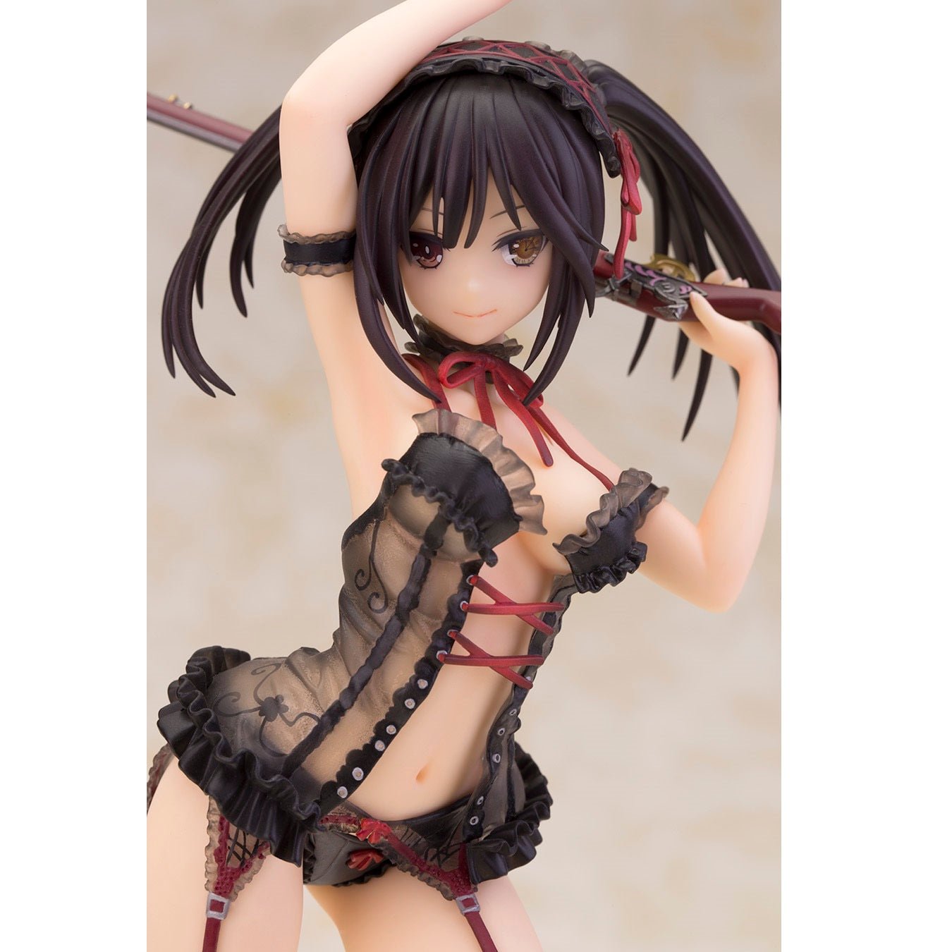 Alphamax《約會大作戰》1/7時崎狂三(女性內衣Ver.Black color)(特典版)(再販) - Microworks ACG