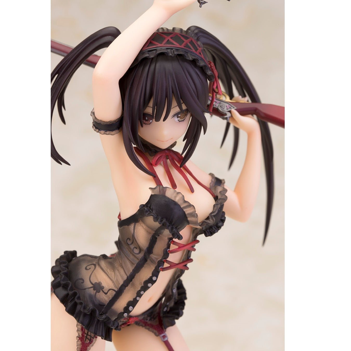 Alphamax《約會大作戰》1/7時崎狂三(女性內衣Ver.Black color)(特典版)(再販) - Microworks ACG