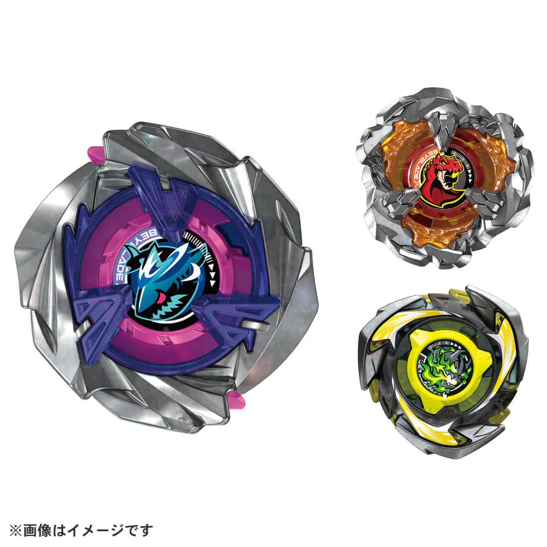 《預訂》Takara Tomy《爆旋陀螺X》UX-15 三陀螺套裝 (烈鯊鱗甲 4-50Uf, 暴龍咆哮 1-70L, 煉獄勇者 3-60GF)
