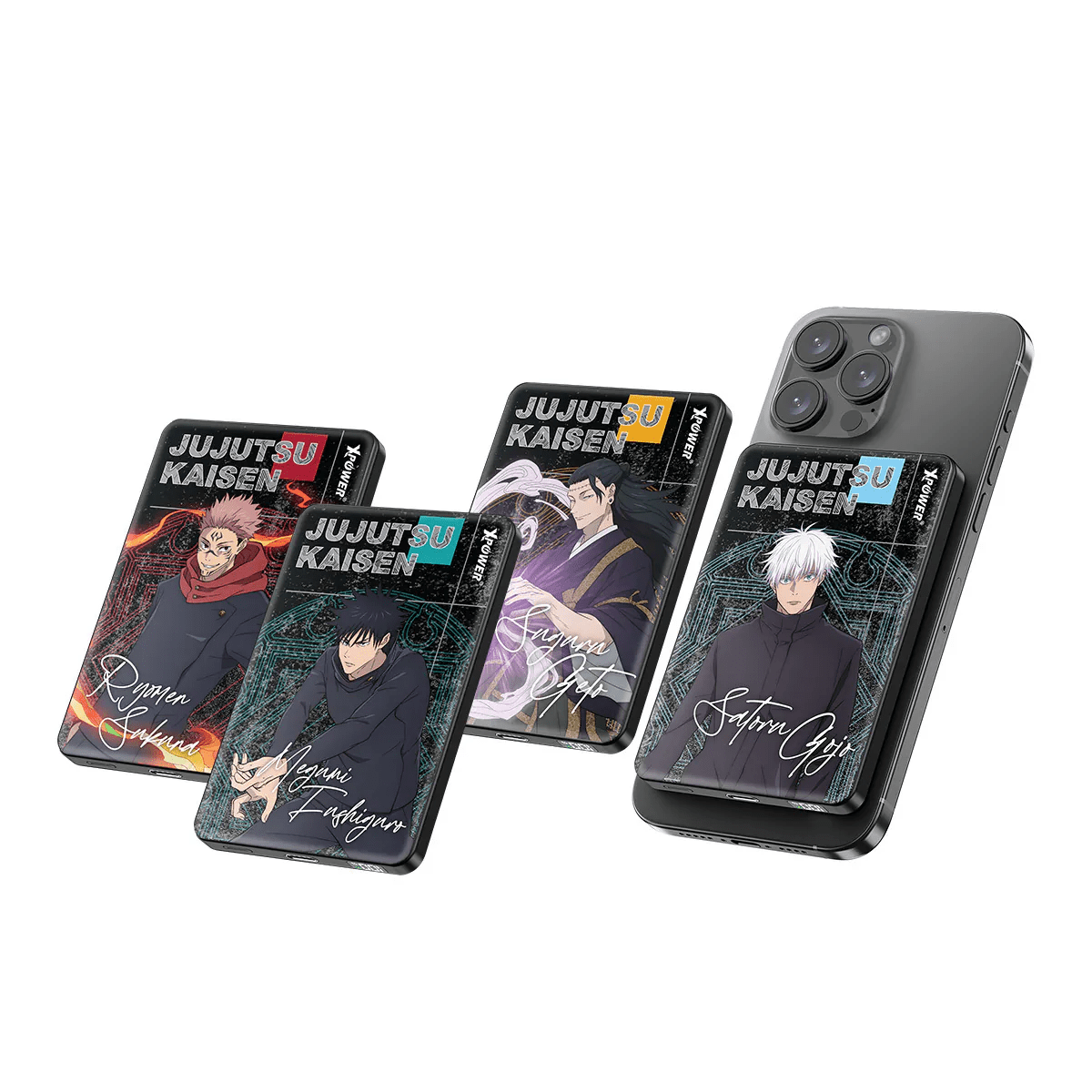 XPower《咒術迴戰》MagSafe 3合1 10000mAh超薄數顯無線充電器 - Microworks ACG