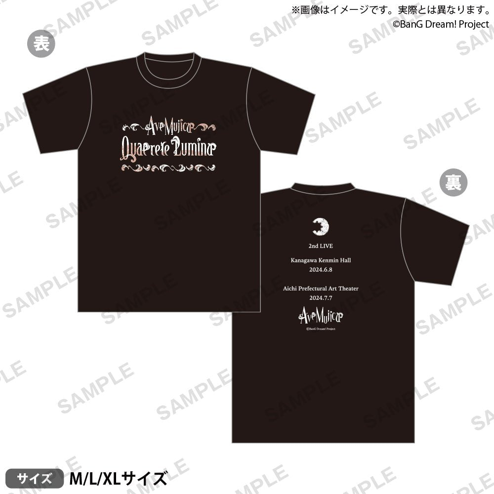 Bushiroad Creative 《BanG Dream!》系列T-Shirt Ave Mujica「2nd LIVE Quaerere Lumina」 - Microworks ACG