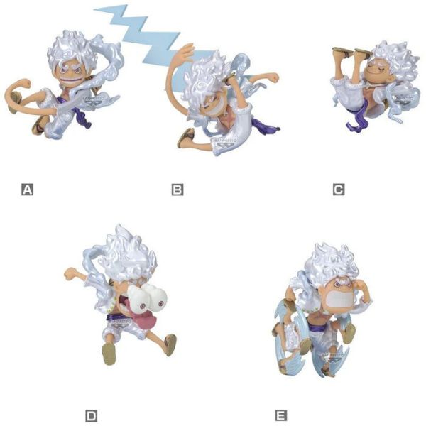 Banpresto [WCF] 海賊王 路飛 5檔收藏套裝 金屬色版(單隻)
