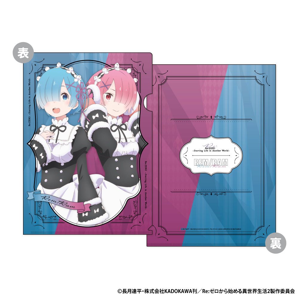 《Re:從零開始的異世界生活》A4透明文件夾 雷姆&拉姆 日版 - Microworks ACG