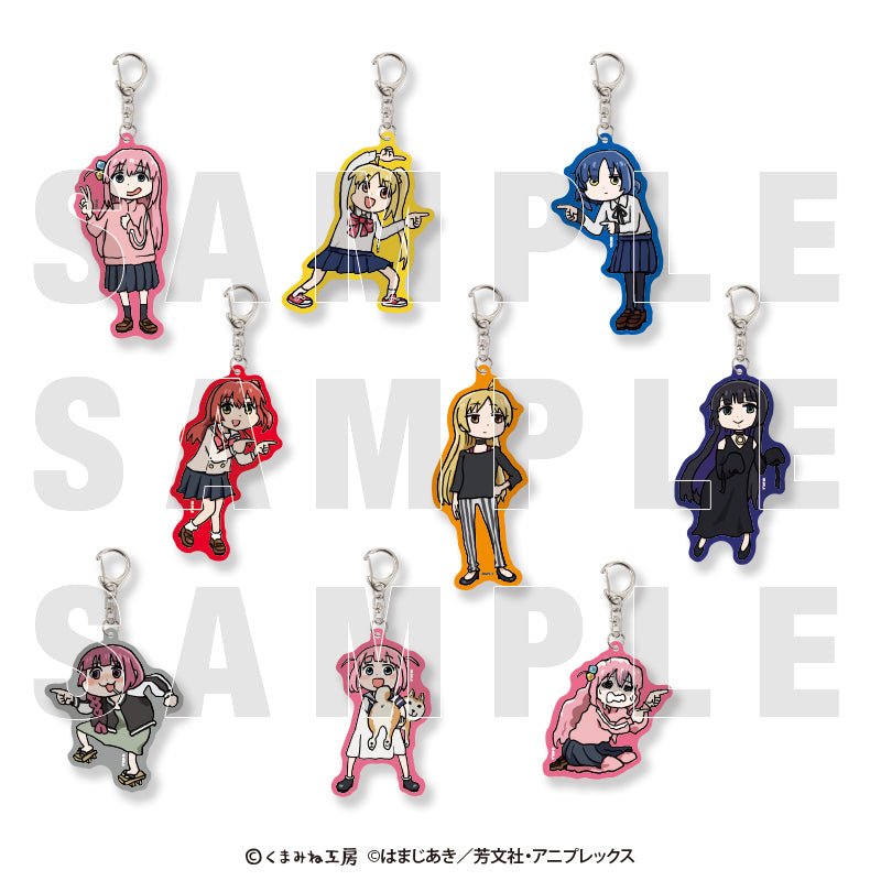 孤獨搖滾! × 仕事貓 亞加力匙扣 盲抽1個 (共9款) 日版 - Microworks ACG