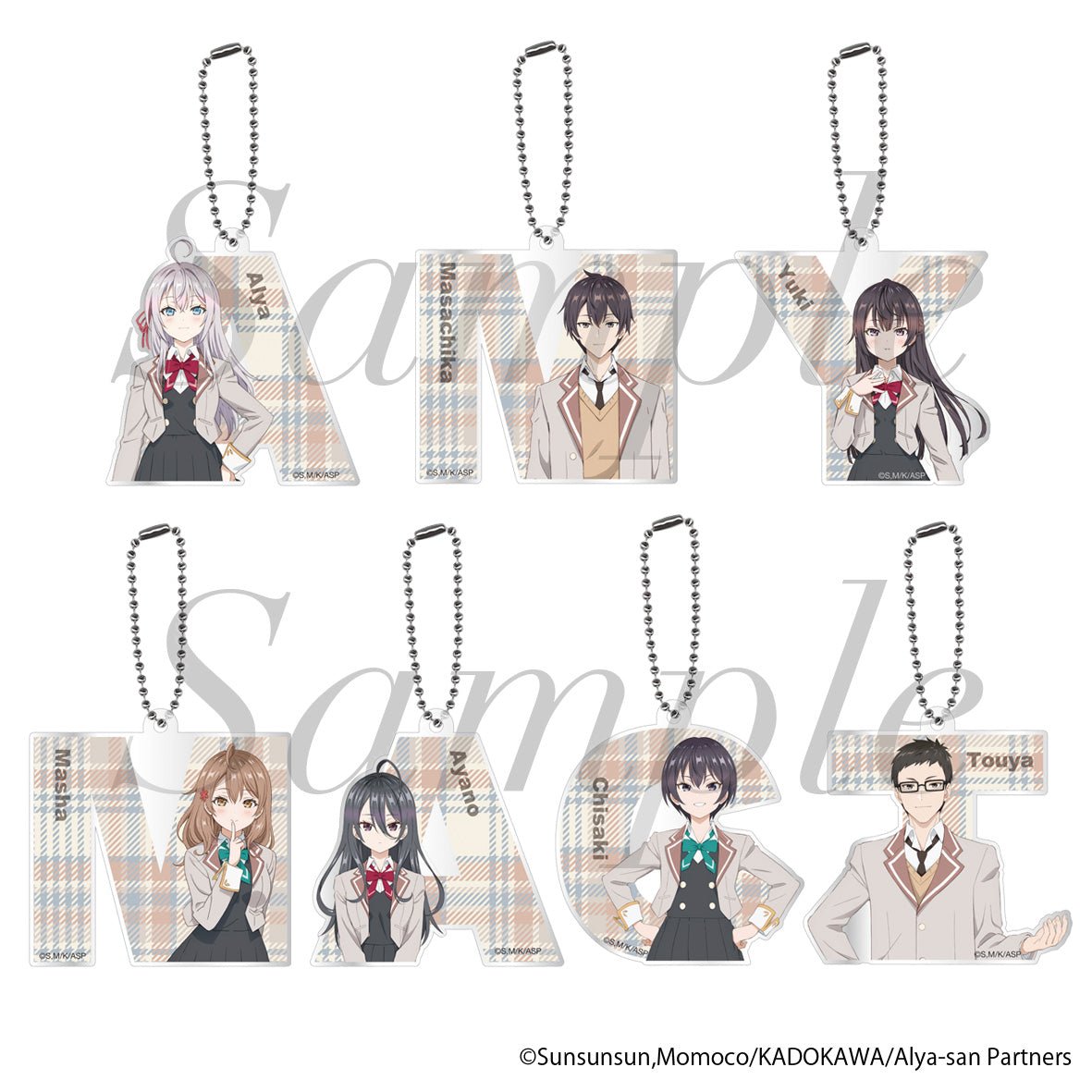 《不時輕聲地以俄語遮羞的鄰座艾莉同學》頭文字盲抽匙扣 日版 盲抽1個 (共7款) - Microworks ACG