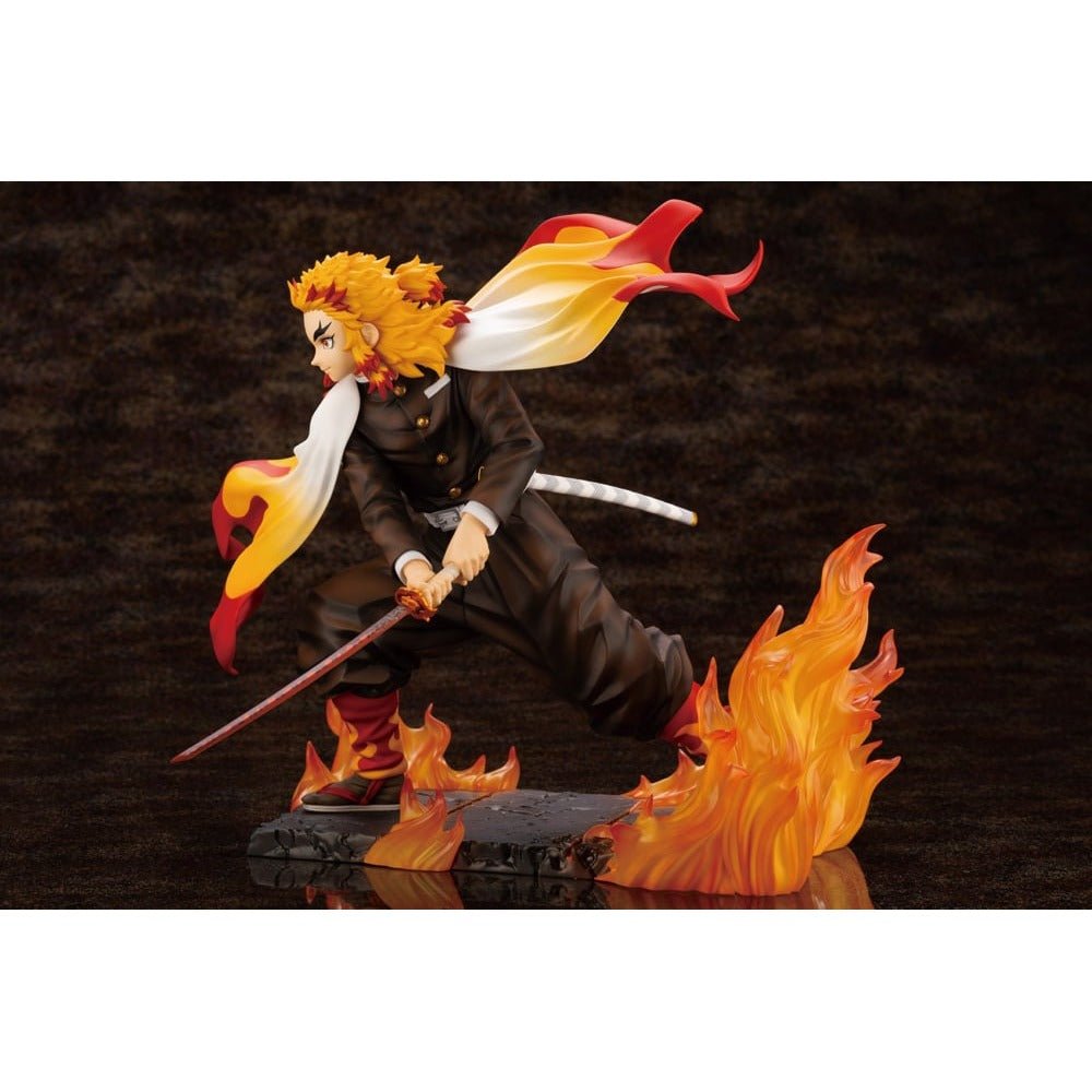 Kotobukiya 壽屋 Artfx J 1/8 PVC Statue《鬼滅之刃》炎柱 煉獄杏壽郎 (附臉部表情特典) - Microworks ACG