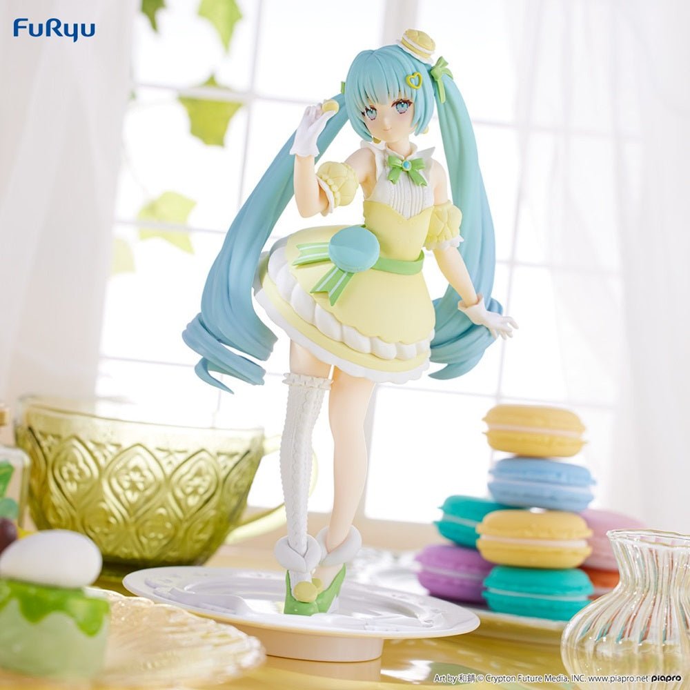 FURYU《初音未來》Exceed Creative 景品 - SweetSweets 系列馬卡龍檸檬色ver. - Microworks ACG