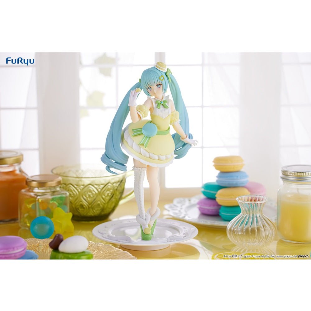FURYU《初音未來》Exceed Creative 景品 - SweetSweets 系列馬卡龍檸檬色ver. - Microworks ACG